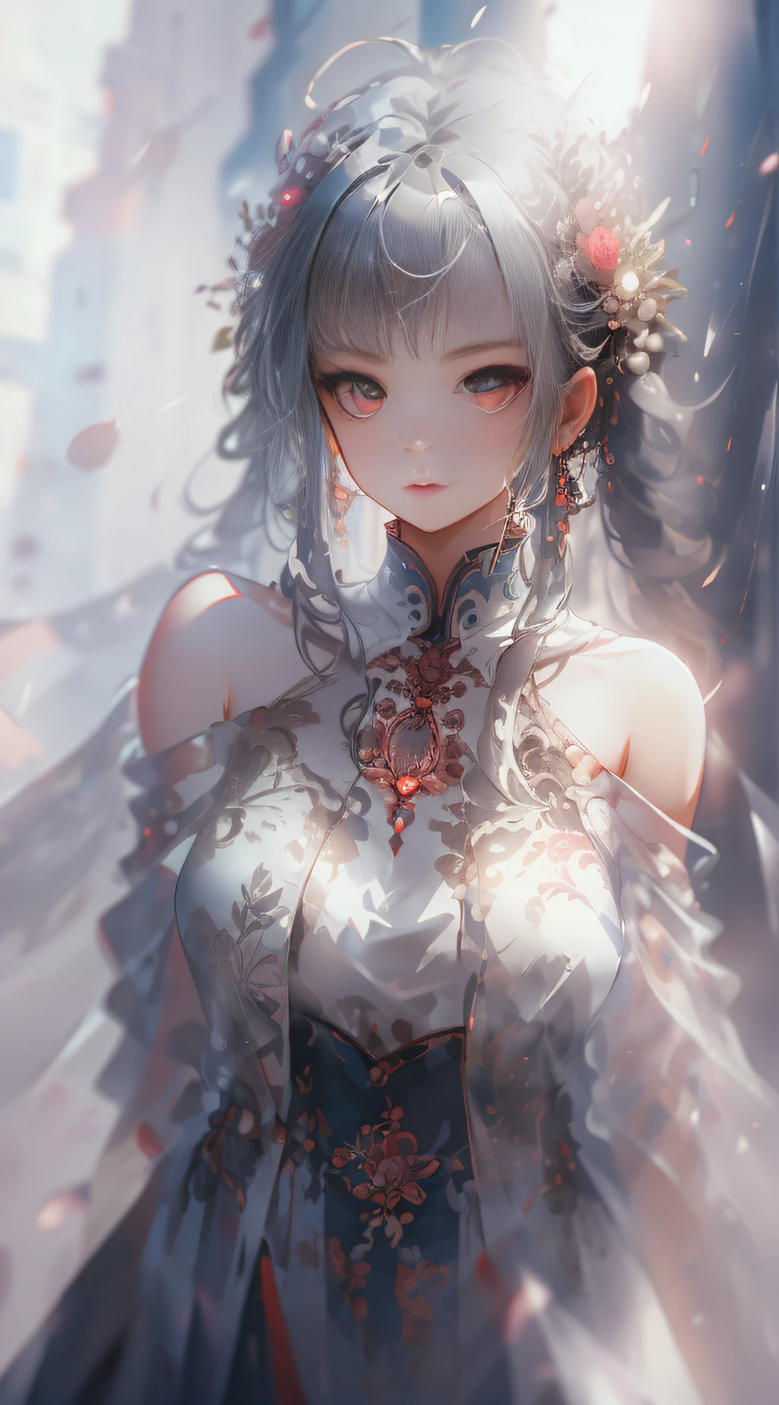 Background with beautiful girl
