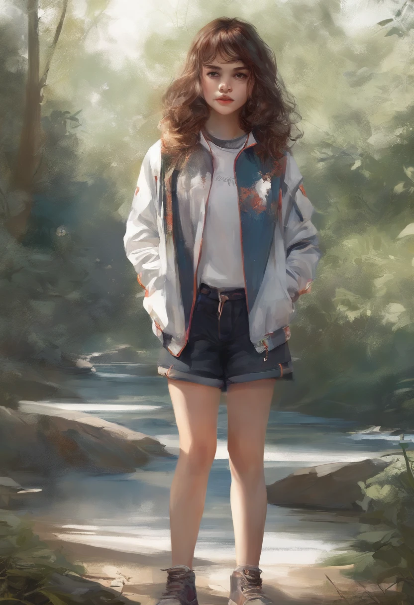 Perfect centering, Cute kitten, Wear a student team jacket, cheerfulness, Standing position, Abstract beauty, Centered, Looking at the camera, Facing the camera, Approaching perfection, Dynamic, Highly detailed, Smooth, Sharp Focus, 8K, hight resolution, Illustration, art by carne griffiths and wadim kashin, White background