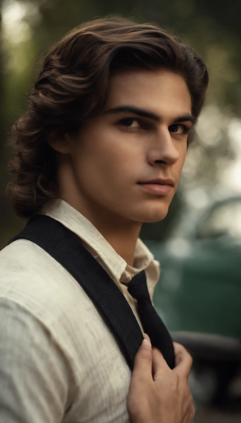 Retrato de um cara bonito, , not shirt, mais nu, sem barba, with wavy messy black hair, olhos azuis super claros, thick lips, Defined muscles, encaixar, corpo rasgado, tiro de corpo inteiro, big penis, ultra mais alto rosto detalhado, tiro discreto, Darmatic Illumination, luz fraca, cuecas curtas apertadas de boxer, tight underwear, cuecas, Apertado, deitou-se de costas na cama, pernas abertas