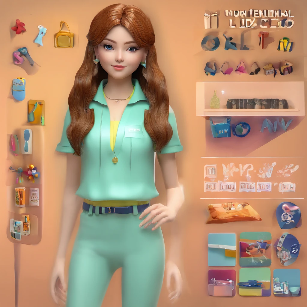 super bonito IP menina por pop mart, olhos brilhantes, querubim,Vestidinho branco, argila, Modelos, um brinquedo de caixa cega, Brilhante e delicado,fundo limpo, Bom brilho, 3D rendering of,best quality