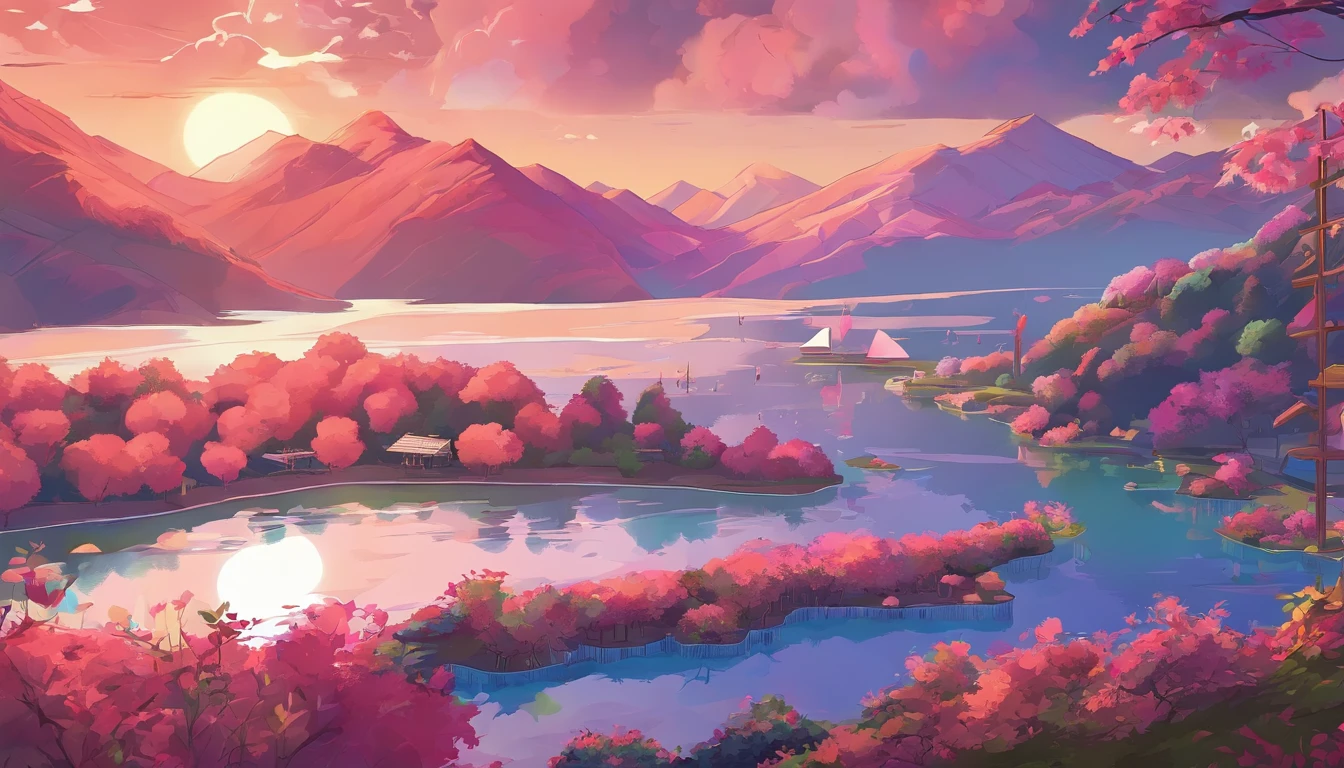 Piyang is here，Rising East，Crimson fog，It looks like silk，Piyang Qibi，Smoggy streams，Akaishi Winter Creek，Like an onyx pool，Piyang evening，Warm dreams，Sleepy floating，If the pheasant flies，