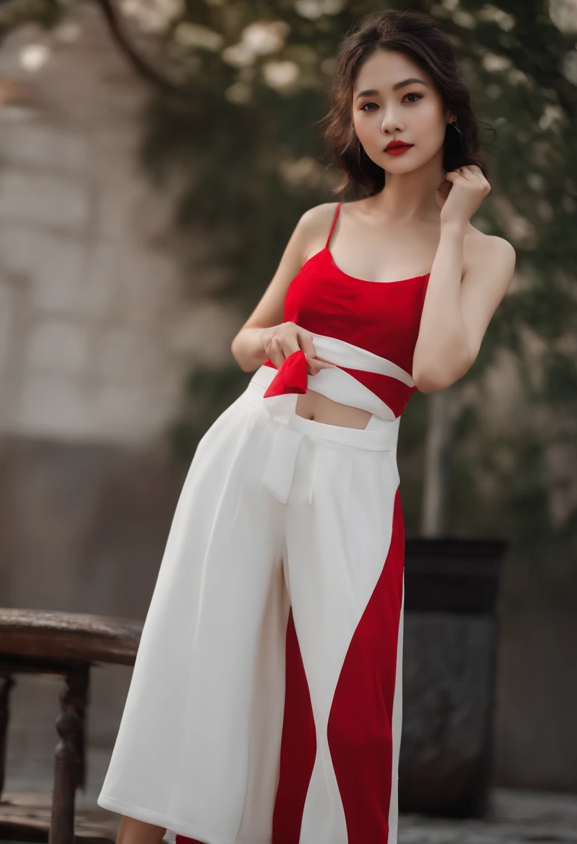 Style: Simplicity of the shade, brack, More about Black: The top is smart,Casual culottes with loose straps,Miko costume material: Red and white