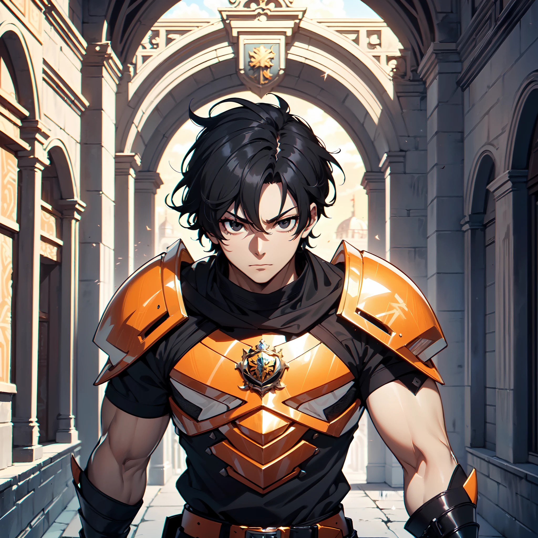 128K Ultra High Definition,
128K Ultra High Quality,
128K Ultra High Resolution,
Best Definition,
Best Quality,
Best Resolution,
Perfectly Detailed,
Perfectly Designed,
Extremely Detailed,
Extremely Designed,
Hyper Detailed,
Hyper Definition,
Hyper Quality,
Hyper Resolution,
Masterpiece,
(((Anime))),
Body Shot,
(((Boy))),
Handsome,
Muscular Body,
(((Black Short Hair))),
(((Black Eyes))),
(((Hyper Detailed & Perfectly Designed With Ultra High Quality Orange Warlord Armor))),
(((Inside Of Medieval Royal Palace Background Scenery))),