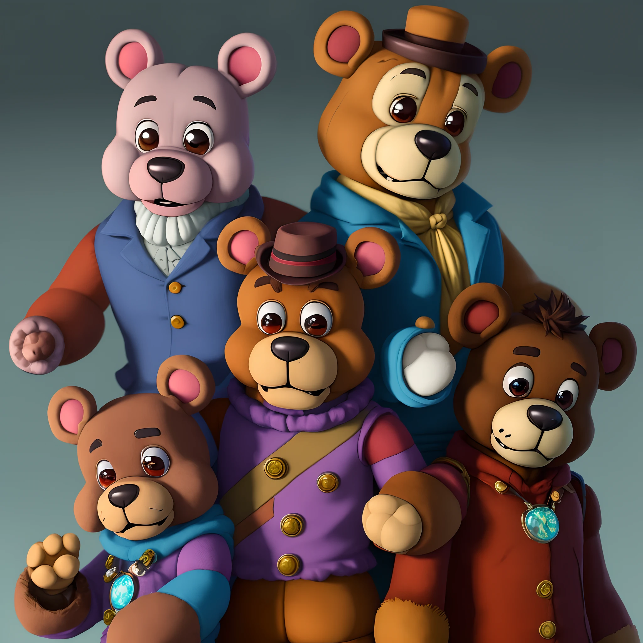 Freddy fazbear and Bonnie with lean