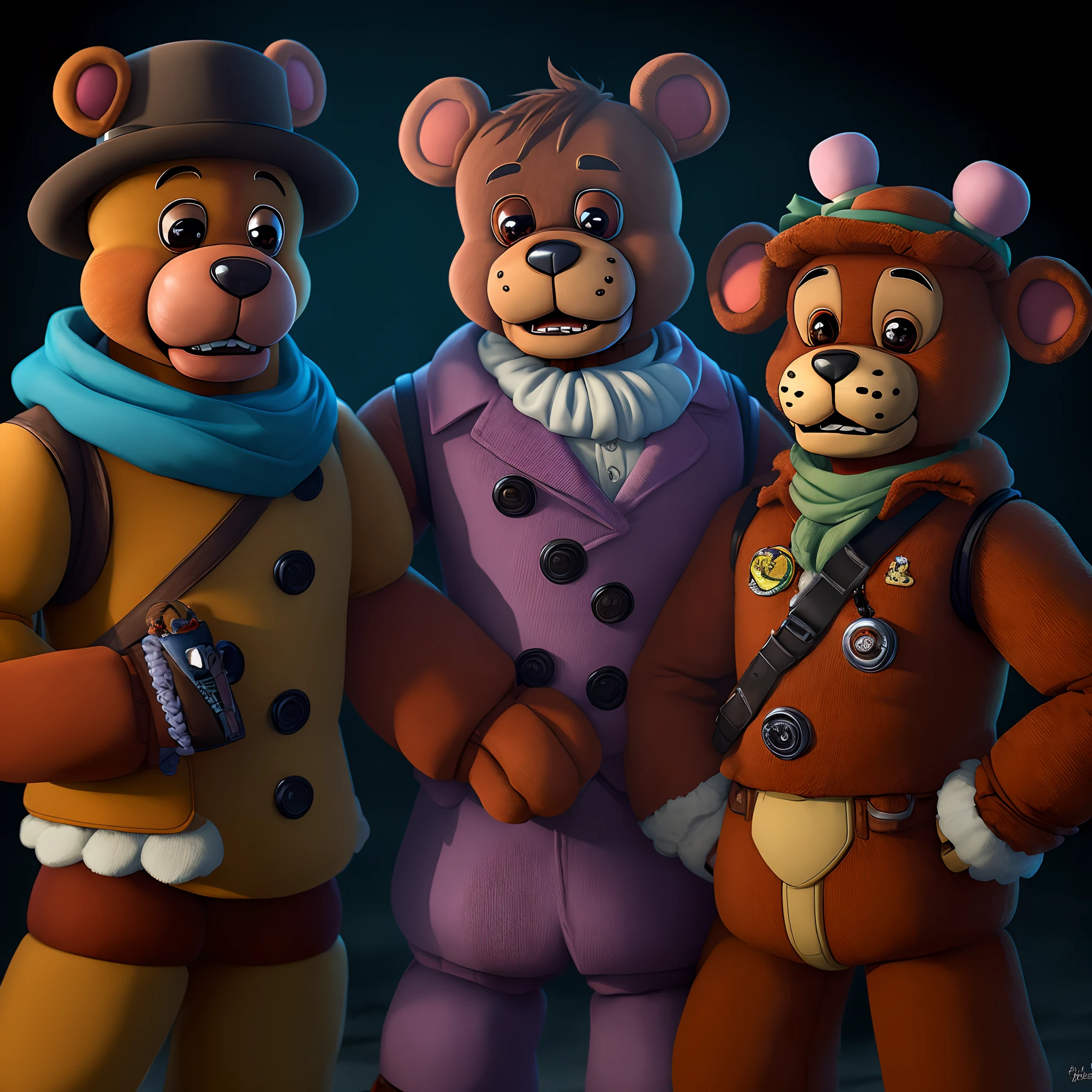 Freddy fazbear and Bonnie with lean
