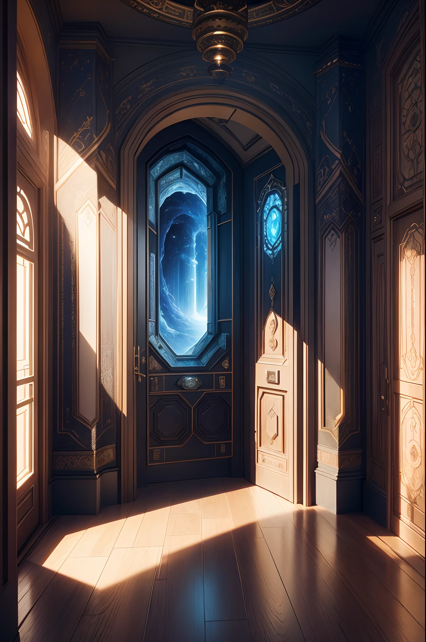 Masterpiece, top quality, best quality, official art, beautiful and aesthetic:1.2, extreme detailed, (fractal art:1.3) Unravel the fabric of time in your Time-Traveling Tardis Residence, an enigmatic home that defies the laws of reality. Its unassuming exterior hides a vast and ever-changing interior, a time-traveling marvel that adapts to your every desire. Its endless corridors, labyrinthine libraries, and rooms that transcend time ensure that each day brings a new adventure. Discover the boundless possibilities of your time machine abode