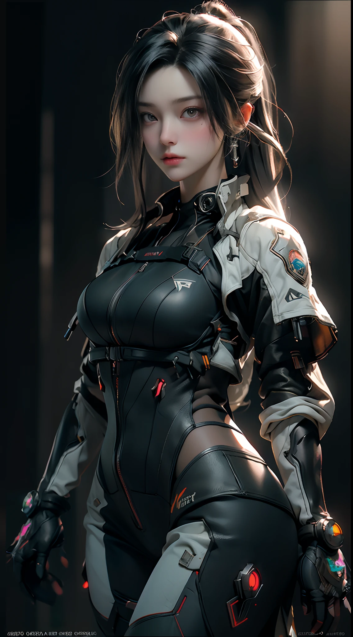 ((Best quality)), ((masterpiece)), (detailed:1.4), 3D, an image of a beautiful cyberpunk female,HDR (High Dynamic Range),Ray Tracing,NVIDIA RTX,Super-Resolution,Unreal 5,Subsurface scattering,PBR Texturing,Post-processing,Anisotropic Filtering,Depth-of-field,Maximum clarity and sharpness,Multi-layered textures,Albedo and Specular maps,Surface shading,Accurate simulation of light-material interaction,Perfect proportions,Octane Render,Two-tone lighting,Wide aperture,Low ISO,White balance,Rule of thirds,8K RAW,