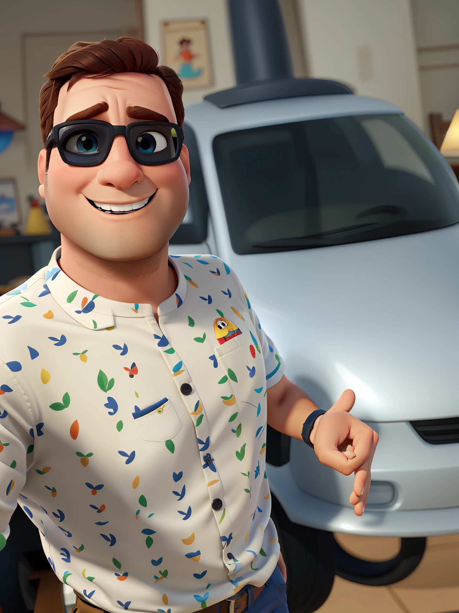 Um homem estilo Disney pixar, alta qualidade, melhor qualidade