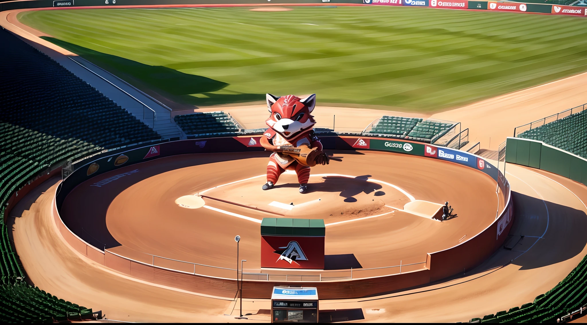 Dbacks mascot as a stadium