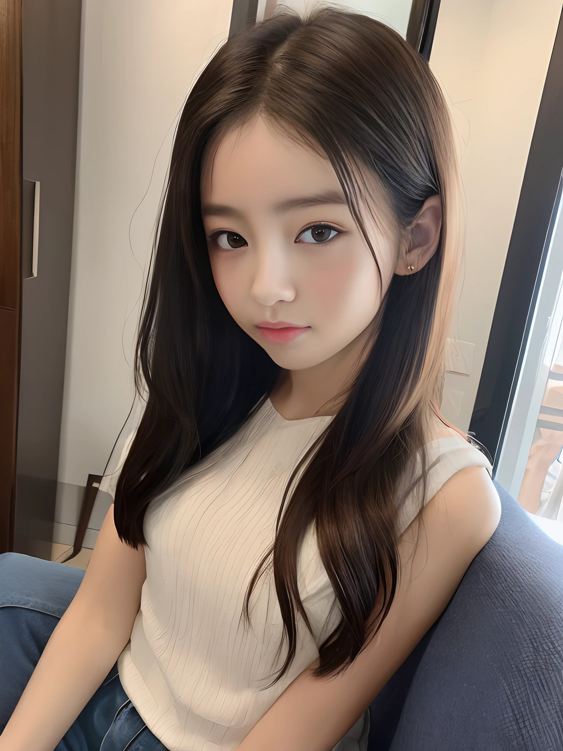 ((top-quality、8K、masterpiece:1.3))、a beauty girl、White camisole、