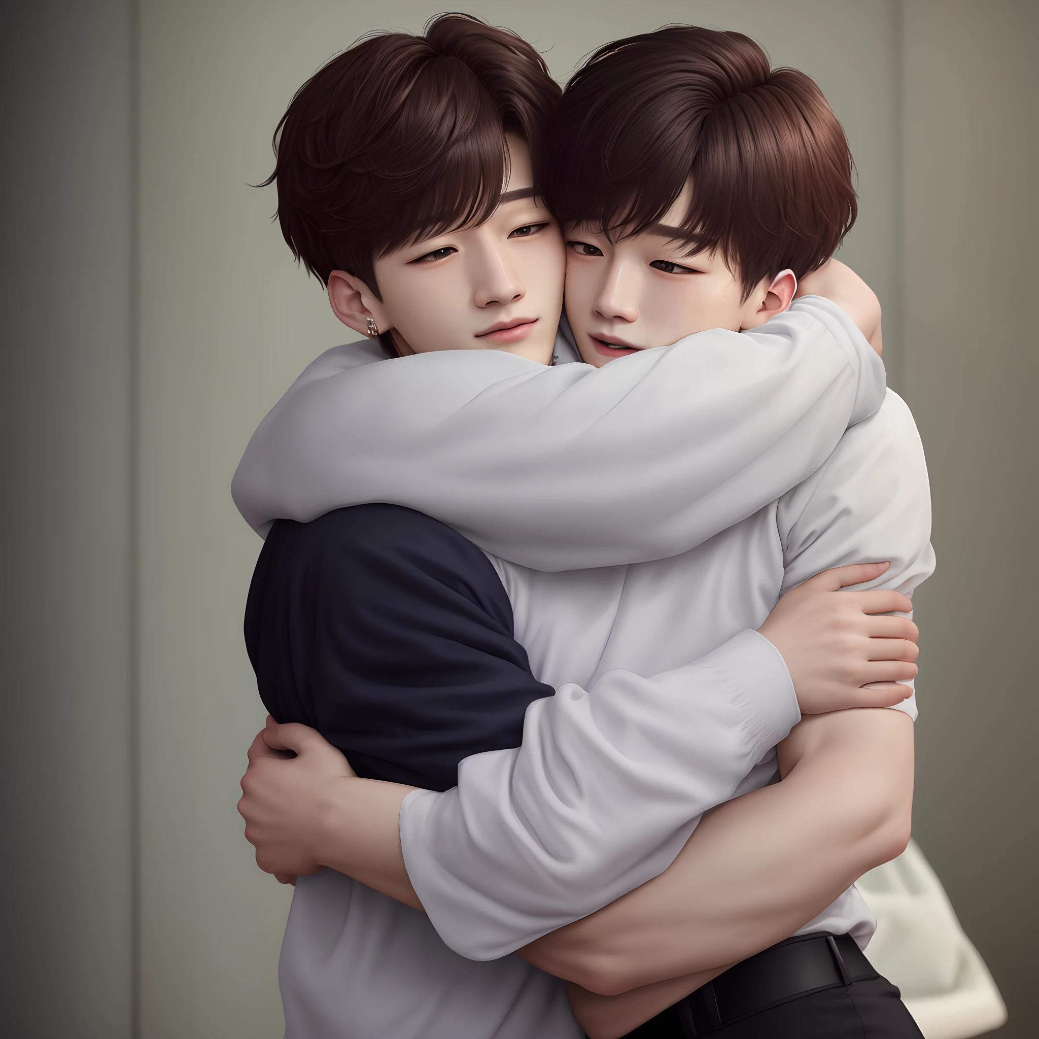 There are two people who are lying together in bed, Cai Xukun, Aesthetics of Jinyoung Shin, Obras de arte al estilo de Guweiz, Ulzzang masculino, Guweiz, Jinyoung Shin, Nixeu y Sakimichan, inspirado por Yanjun Cheng, Inspirado por Jeonseok Lee,  jeehyung lee wlop, Ruan Jia y Brom