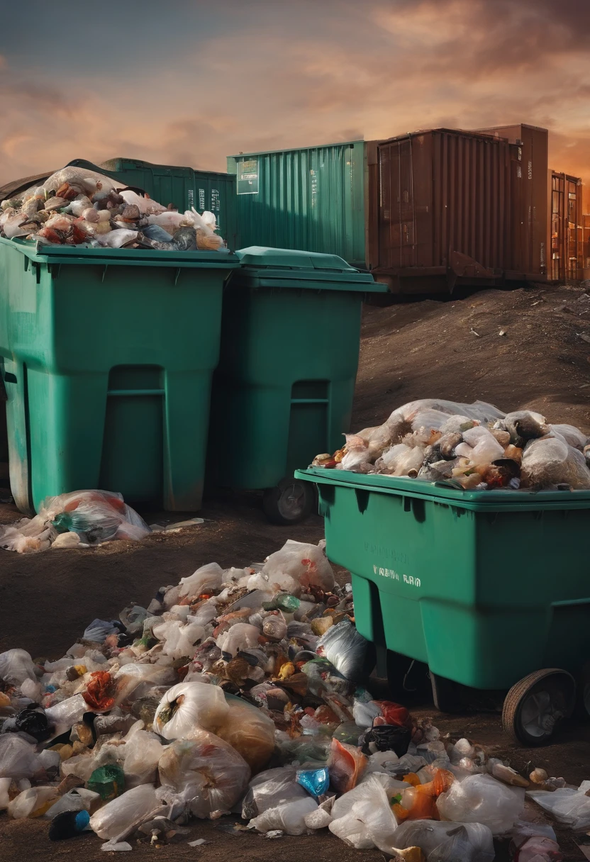 Please create a poster：The topic is about garbage sorting