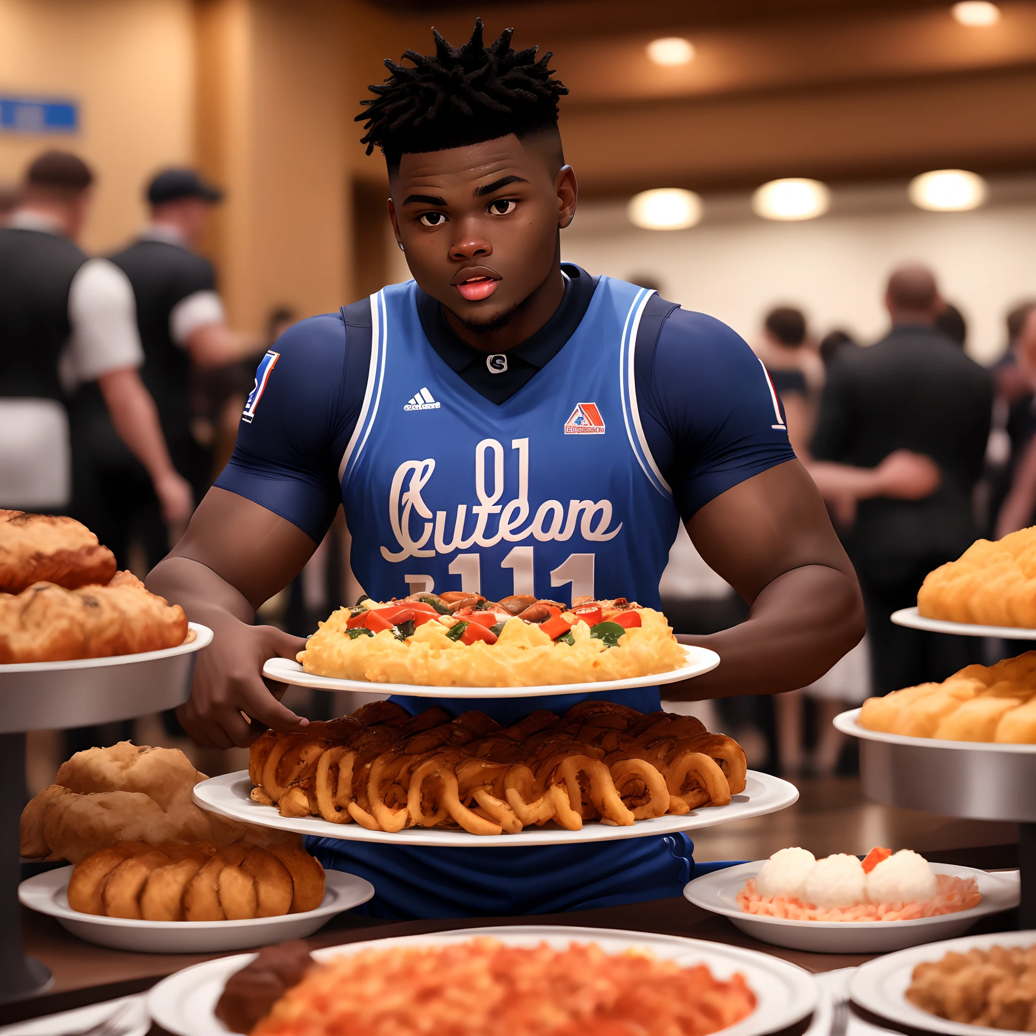 Zion Williamson at a buffet