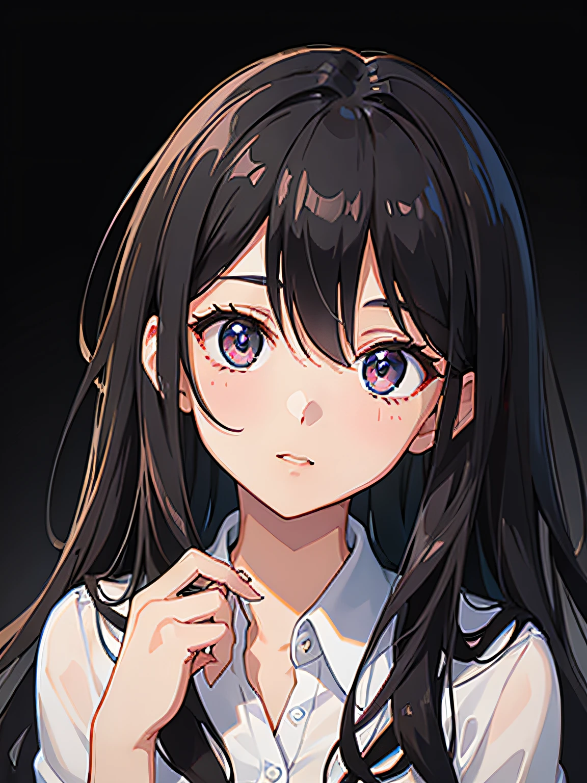 A dark-haired、Transcendent Cute、About 20 years old