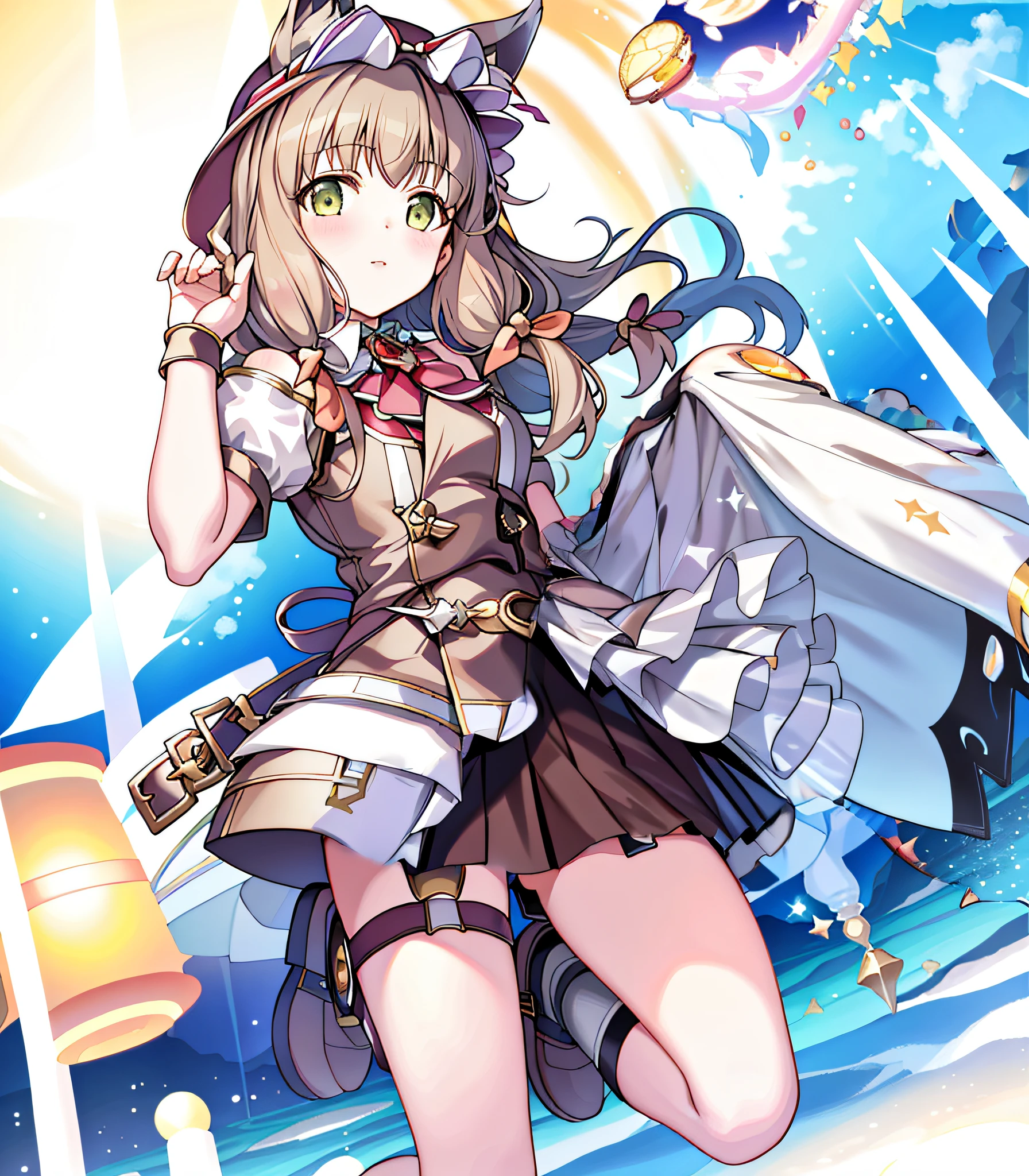 Flipping up the skirt with one hand、Water walk,NSWF,NSWF,Hentai Erotic Anime Girls