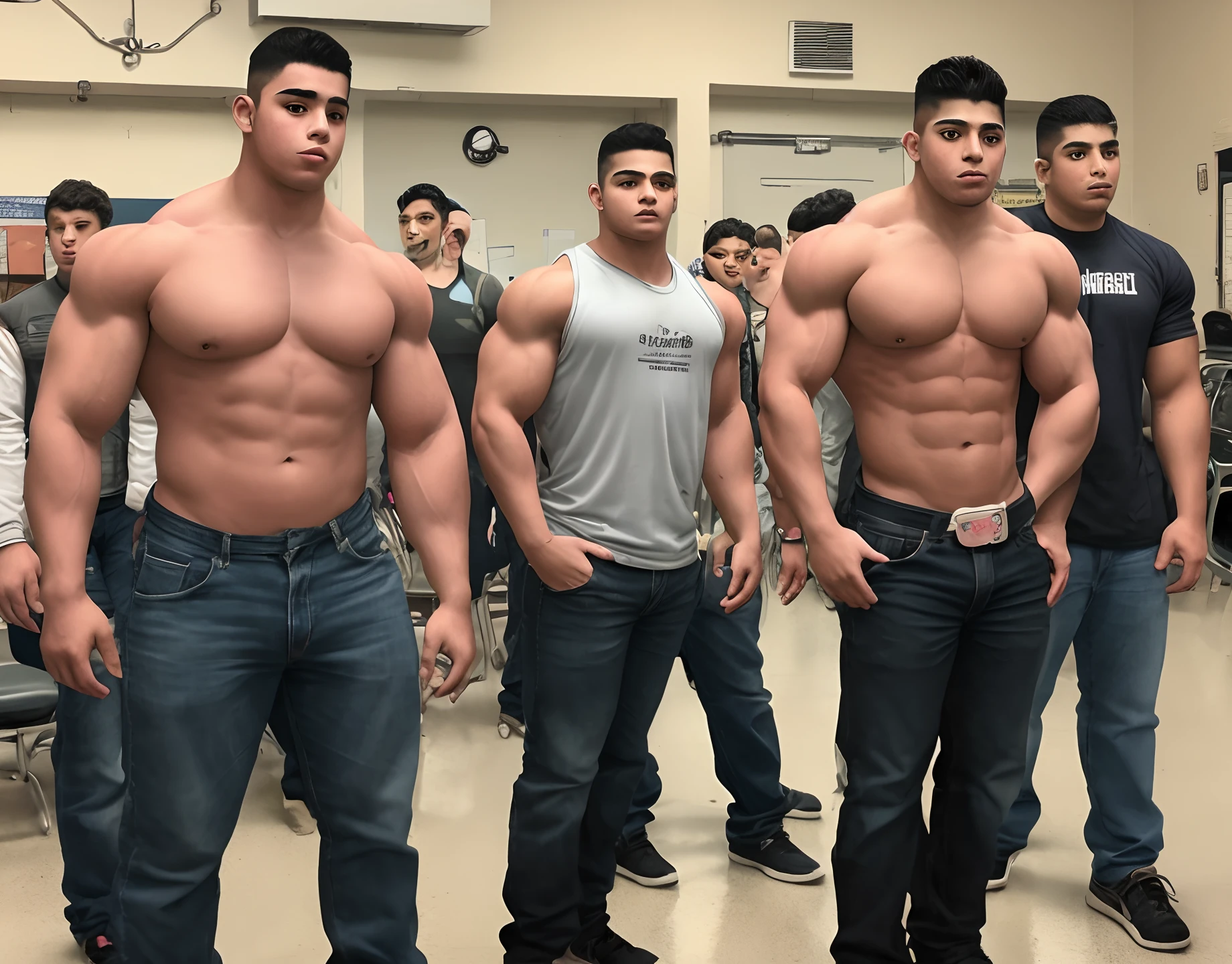 big tall muscular latino teen school bigger than everyone else