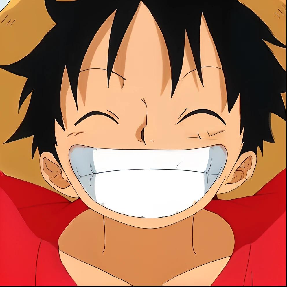 A big smile on his face,Anime characters with big smiles on their faces, Luffy, monkey d. Luffy, monkey d luffy, Luffy (One Piece, luffy from one piece, portrait of luffy from one piece, inspired by Eiichiro Oda, from one piece, style of eiichiro oda, happy grin, luffy dressed as naruto, Eiichiro Oda style