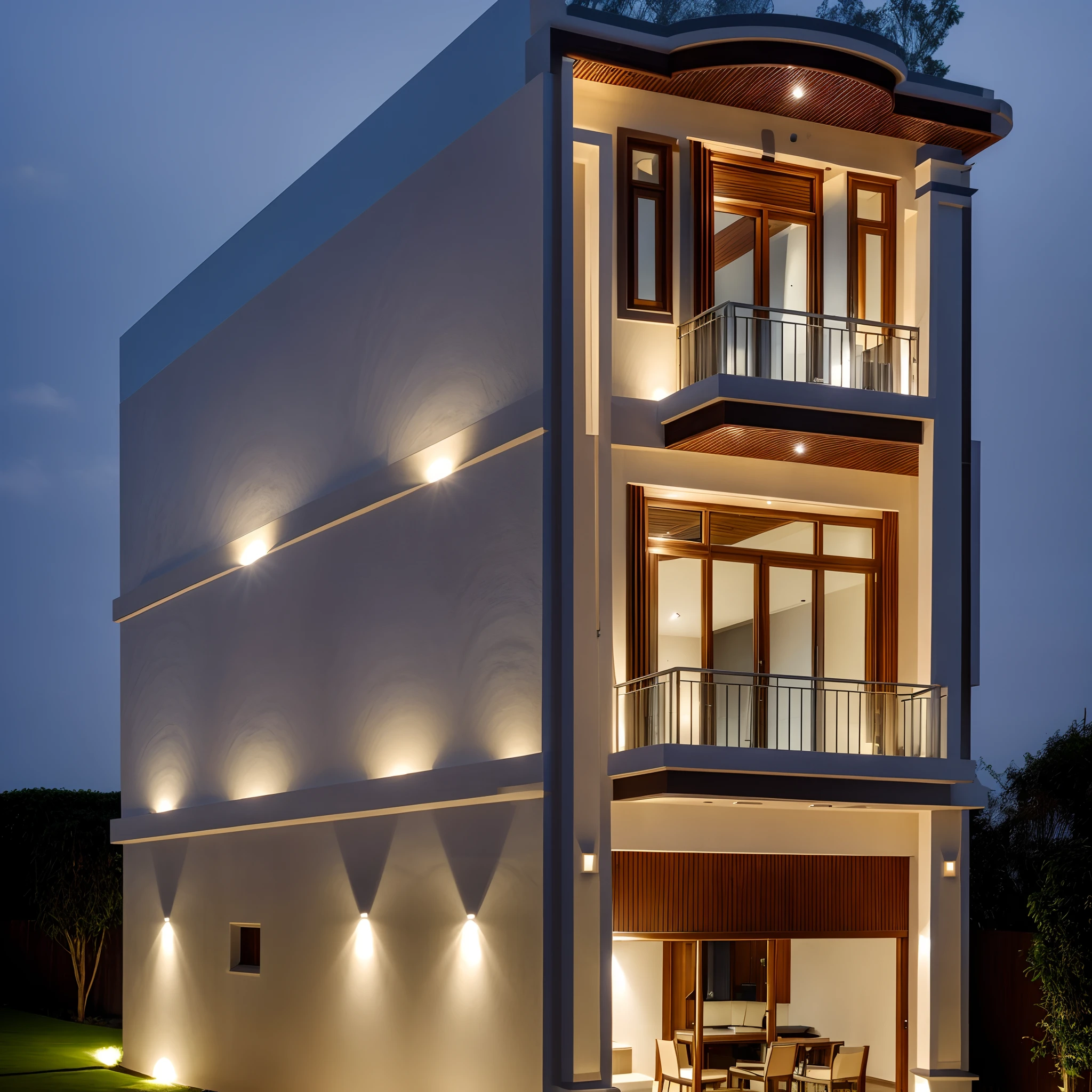Villa house, strees, light,