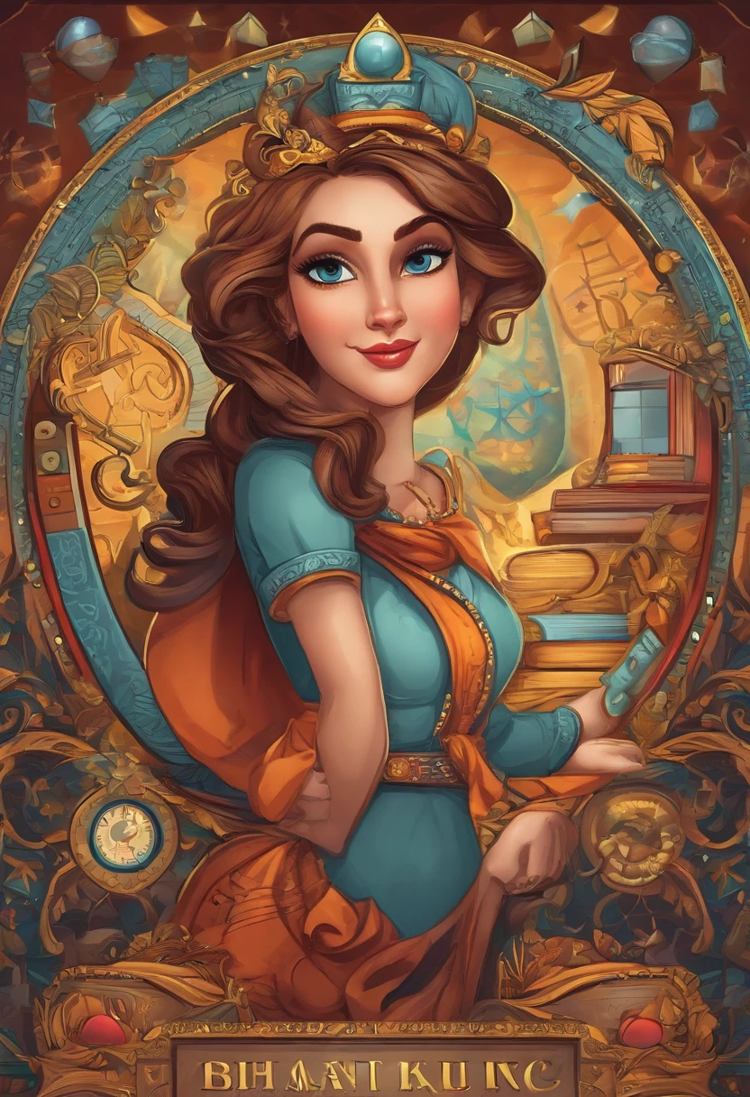 A badge,Cartoon a little,The color is bright,The badge content should have a mathematical element,The theme is the Math Festival