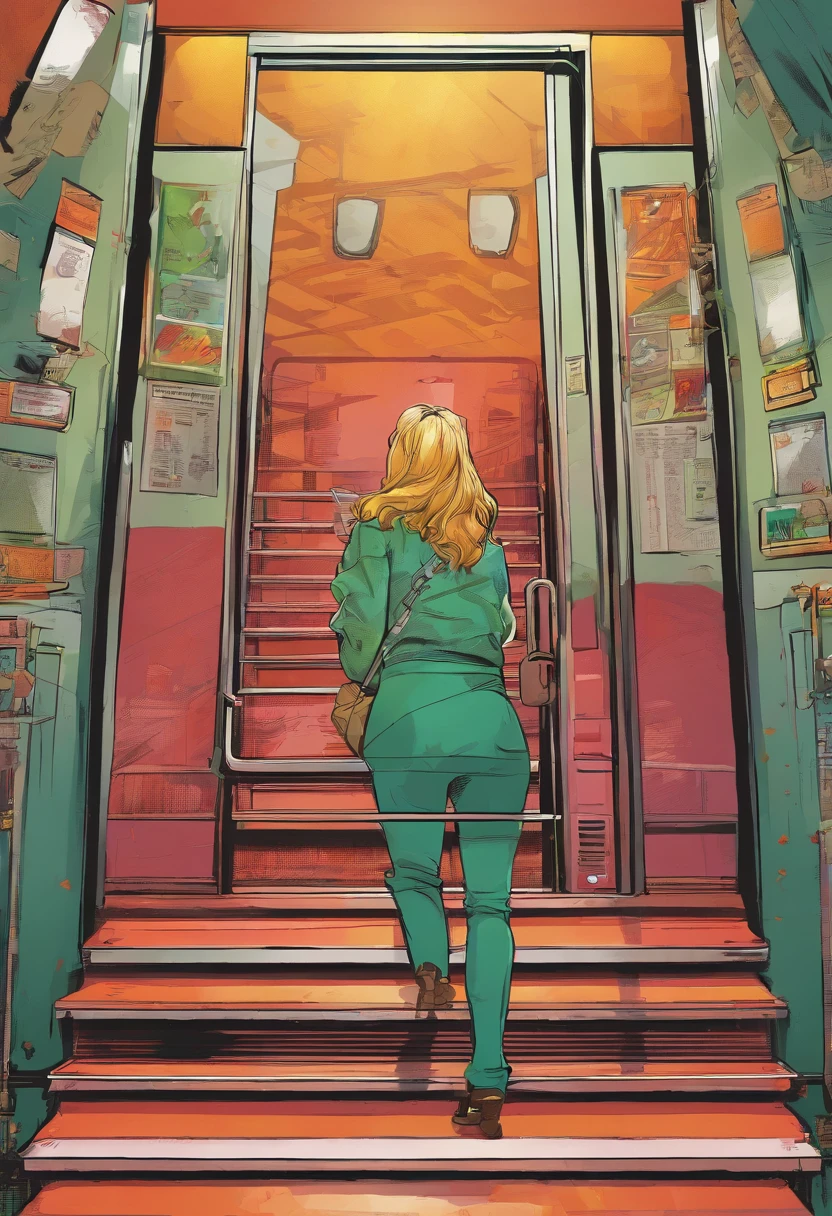woman in lift