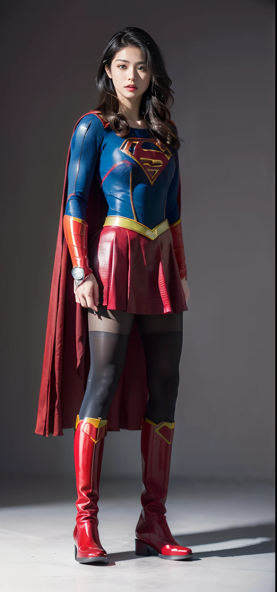 open window(((full body view))); Supergirl 1984s Julie Hagerty(((very beautiful old Supergirl (((1984s movie costume))); Julie Hagerty))) Super old woman Julie Hagerty; full body; stretched in the air, confident, powerful, indestructible, attractive; flutuando no ar. 