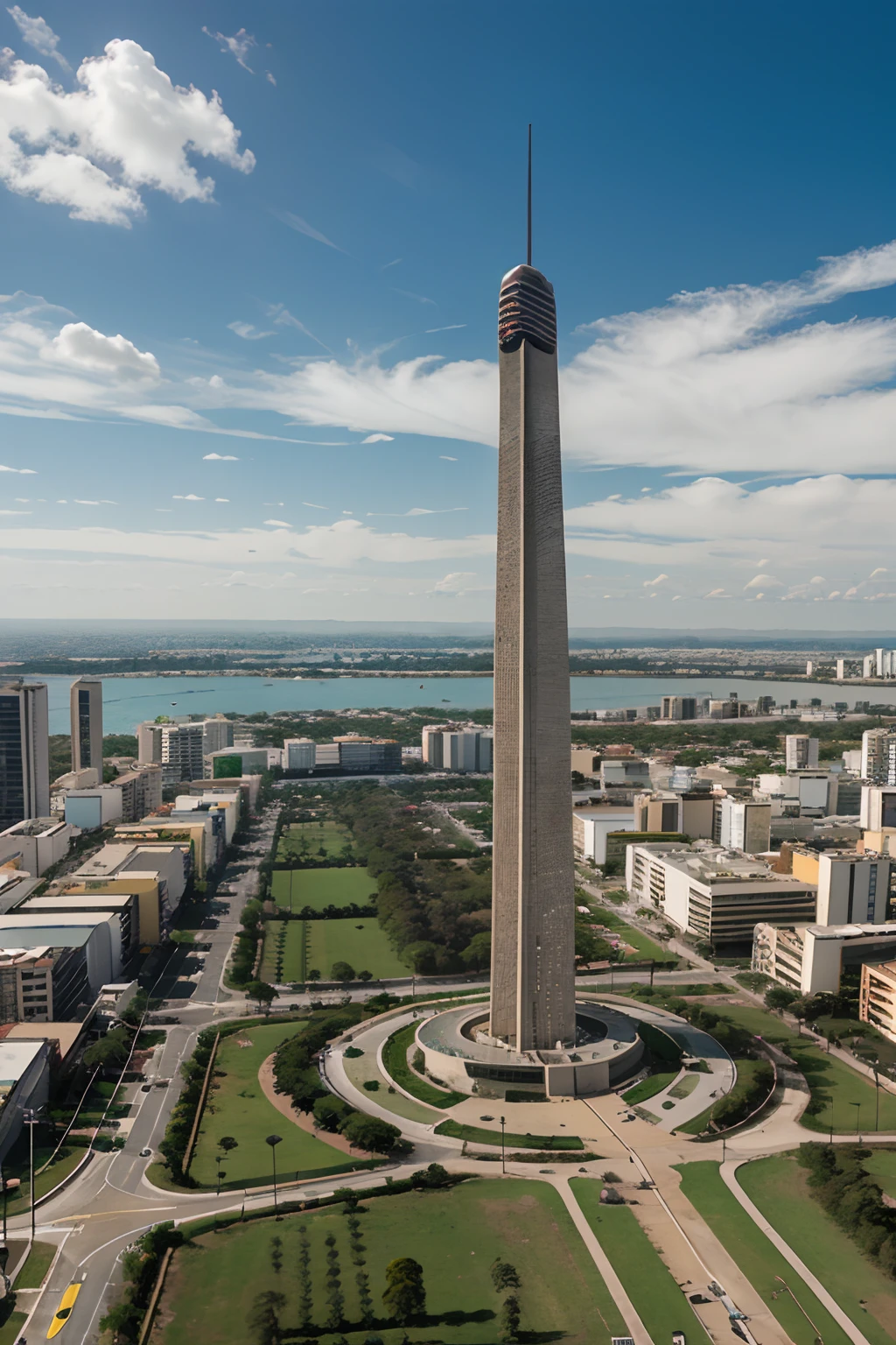 Realistic photo of downtown Brasilia, america do sula, capital do brasil, congresso nacional