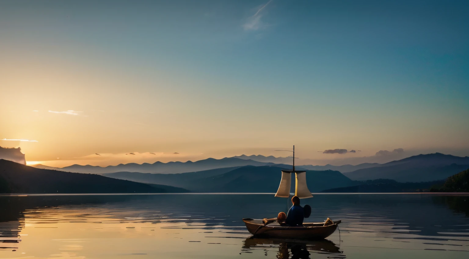 an image that portrays tranquility and inner peace, which aligns with the message of Psalm 131. a scene that conveys the idea of serenity, humility and contentment before God. Be sure to choose a high-quality image that clearly conveys the concept of humility and spiritual tranquility.