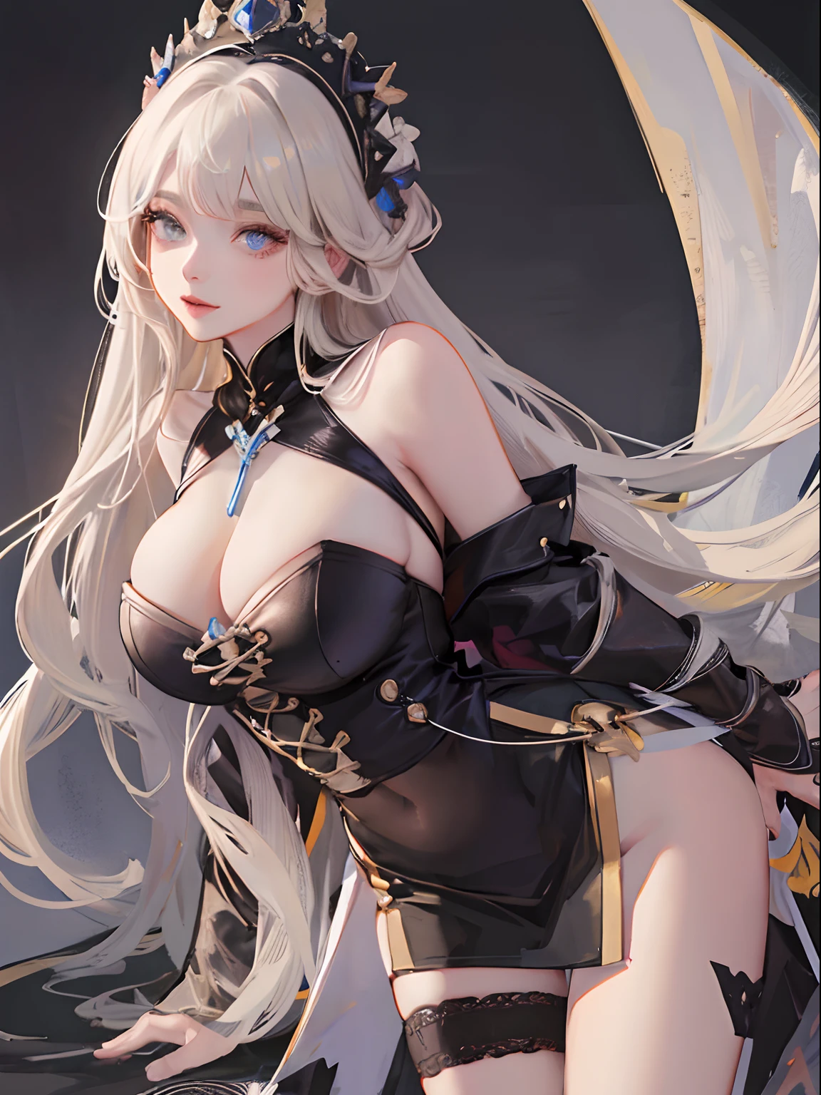 top-quality、Realistic、bule、Noble daughter、Clothes that fit the body、Super huge、big eye、long lashes、Long upper eyelashes、voluminous eyelashes、Platinum Blonde Hair、Voluminous long hair、cute little、Extraordinary beauty、shining white skin、thighs thighs thighs thighs、submissive look、Flushed cheeks
、thin-waist、Big ass、Not wearing pants、Very short skirt、high-detail、Sleeveless、sticking out the buttocks、full bodyesbian、all-fours、Sheer costumes、Tube Top
