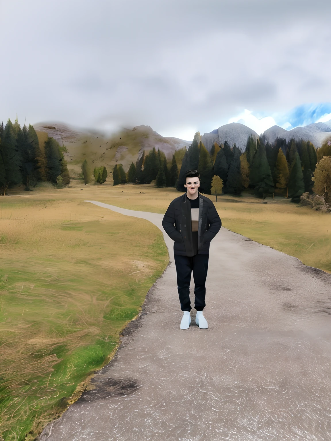 Pixarstyle a waist-high portrait of a young man in wearing smile sweater, in the room, natural skin texture, 4k textures, HDR, intricate, highly detailed, sharp focus, cinematic look, hyper-detailed