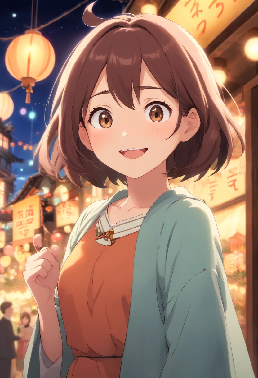 Babe，female pervert，big laughter，Background bokeh，Portrait Occupancy Majority Screen，