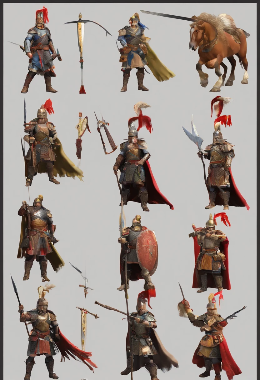 (best quality,highres,realistic:1.37),ancient war,100 people,armour,warriors,mass battle,detailed armor,weapons,army,medieval,shields,swords,bows and arrows,horses,fortress,castle,smoke,dust,fighting,dangerous,blood,brutality,victory,conquest,chaos,darkness,violence,clashing,roaring,battle cries,strategy,tactics,honor,strength,courage,defending,attacking,commanders,leadership,order,fearlessness,heroism