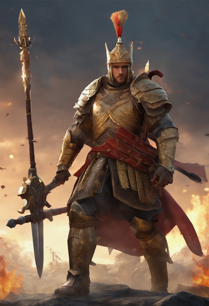(best quality,highres,realistic:1.37),ancient war,100 people,armour,warriors,mass battle,detailed armor,weapons,army,medieval,shields,swords,bows and arrows,horses,fortress,castle,smoke,dust,fighting,dangerous,blood,brutality,victory,conquest,chaos,darkness,violence,clashing,roaring,battle cries,strategy,tactics,honor,strength,courage,defending,attacking,commanders,leadership,order,fearlessness,heroism