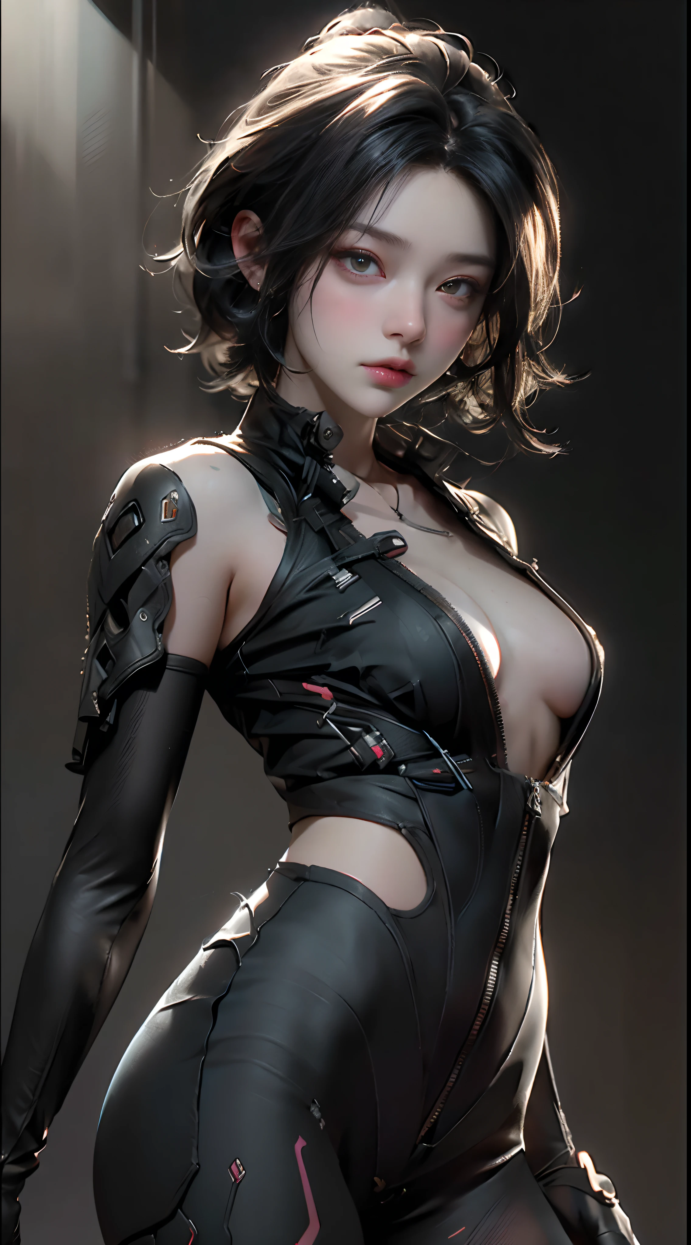 ((Best quality)), ((masterpiece)), (detailed:1.4), 3D, an image of a beautiful cyberpunk female,HDR (High Dynamic Range),Ray Tracing,NVIDIA RTX,Super-Resolution,Unreal 5,Subsurface scattering,PBR Texturing,Post-processing,Anisotropic Filtering,Depth-of-field,Maximum clarity and sharpness,Multi-layered textures,Albedo and Specular maps,Surface shading,Accurate simulation of light-material interaction,Perfect proportions,Octane Render,Two-tone lighting,Wide aperture,Low ISO,White balance,Rule of thirds,8K RAW,