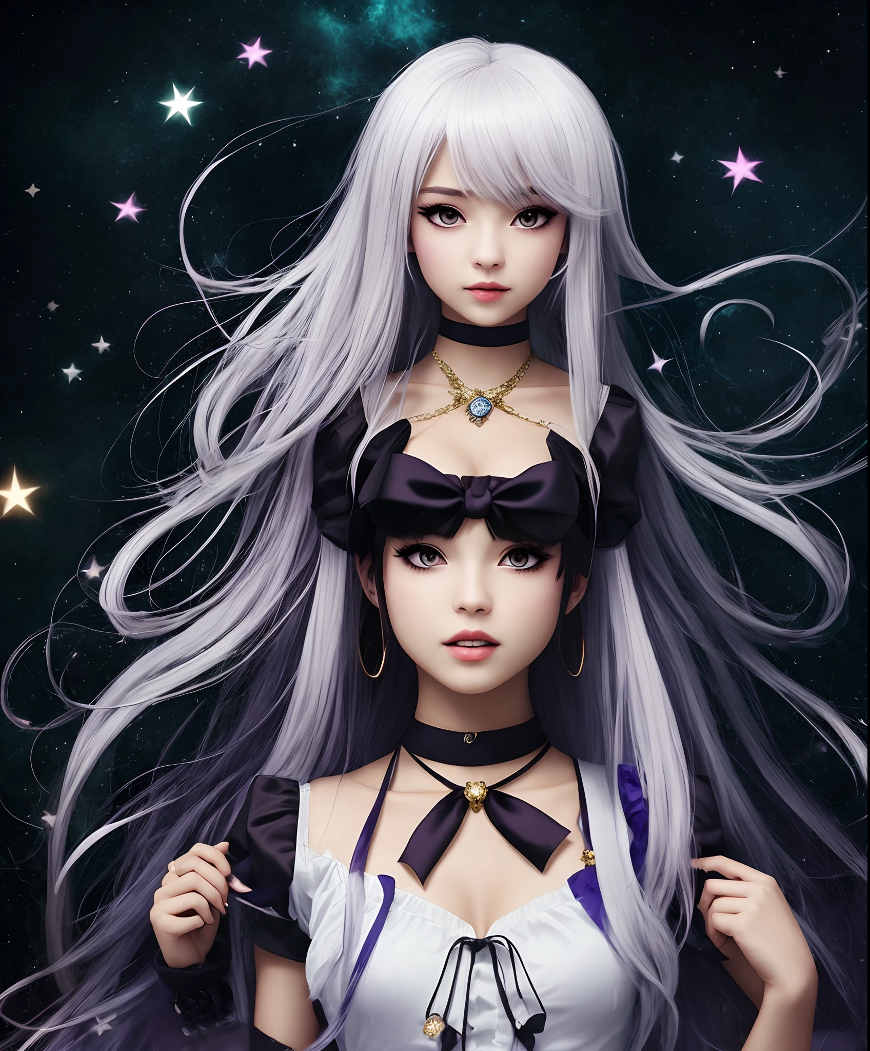 Magical Girl with White Hair