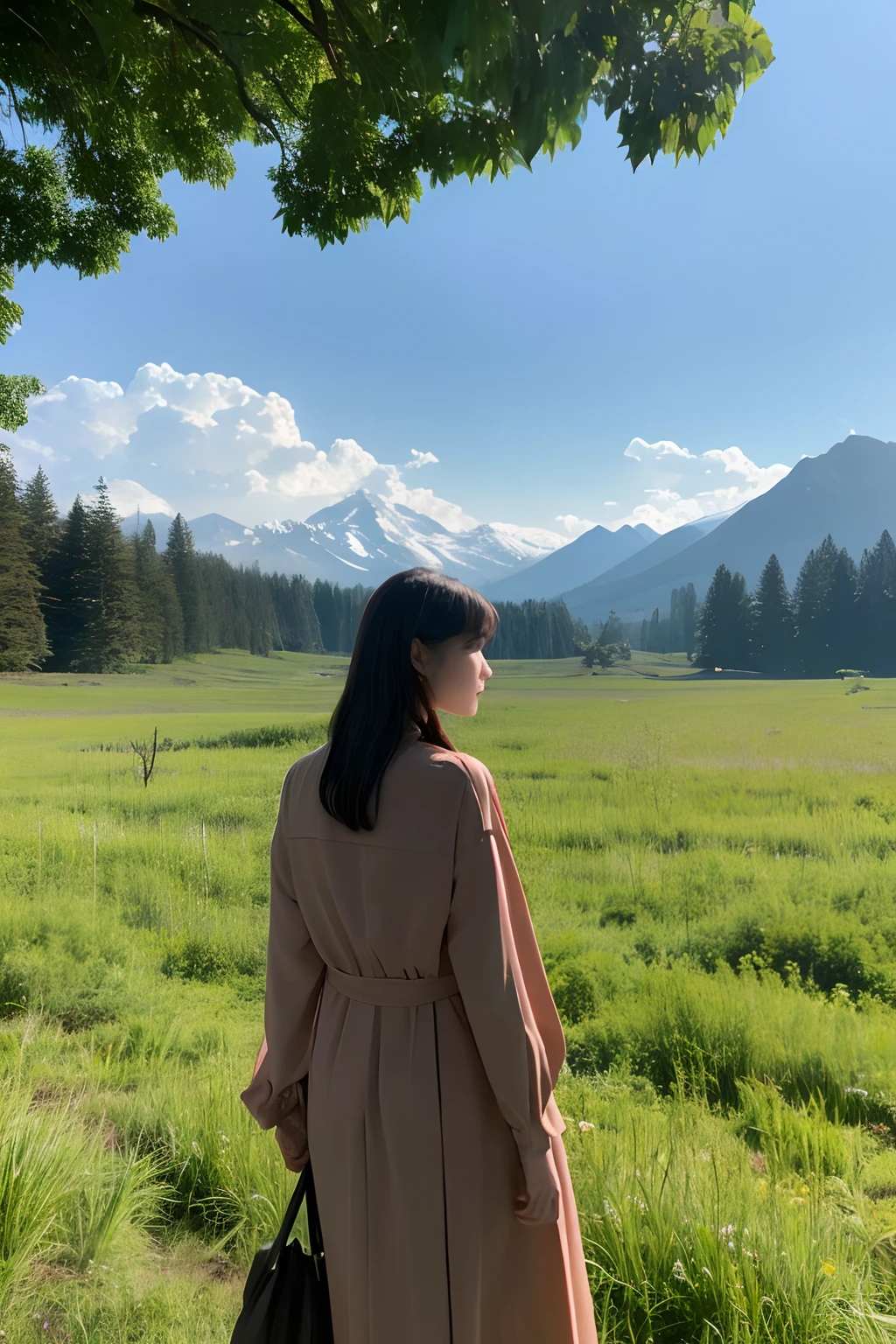 Deities々Woman standing in a beautiful landscape