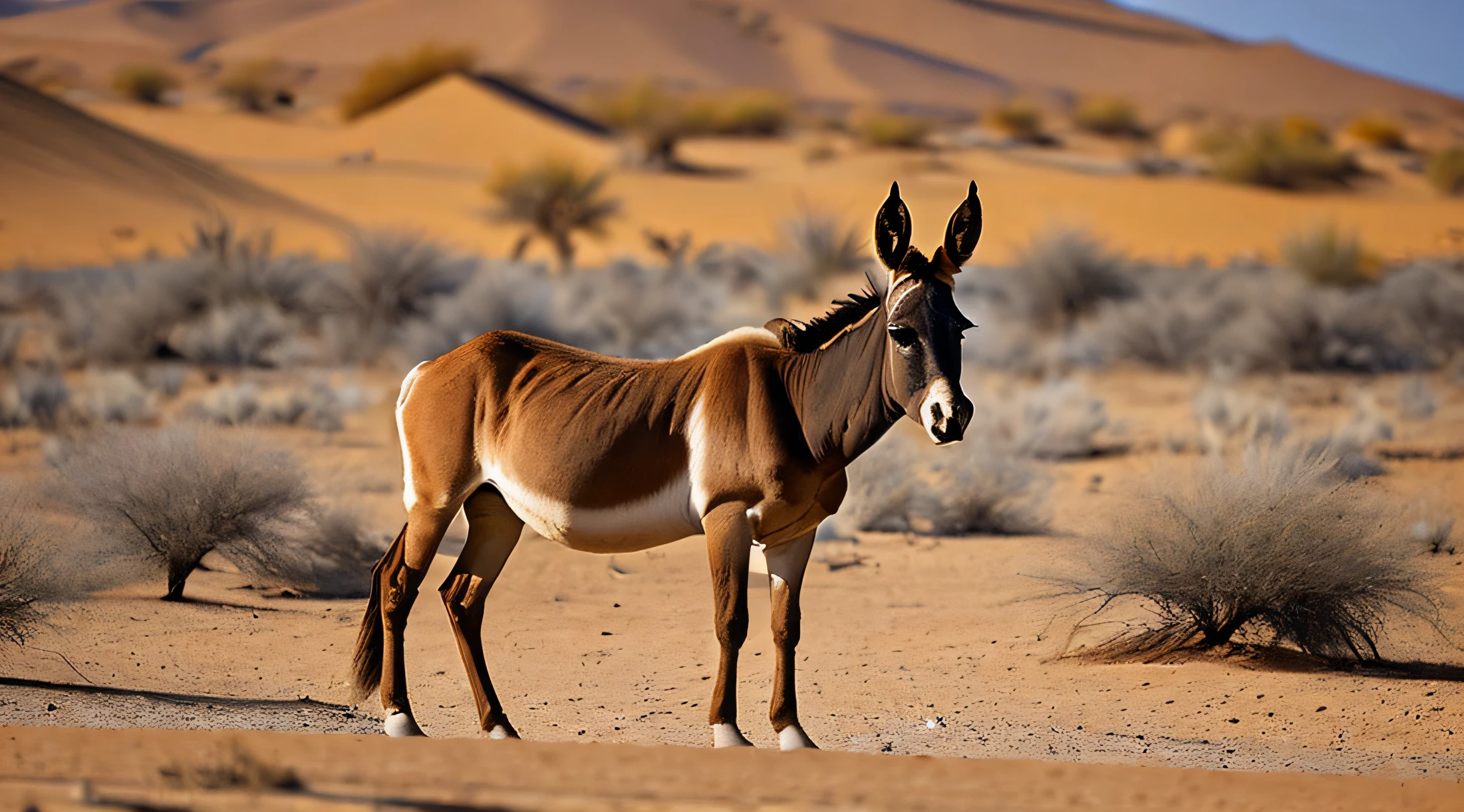 burro preso no deserto