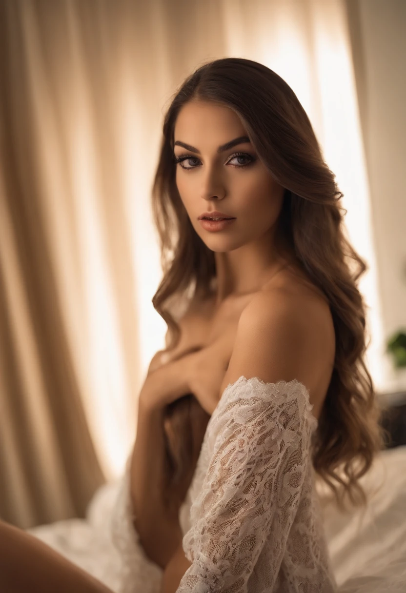 mulher arafed totalmente , com olhos azuis, ultra realistic, meticulosamente detalhado, Retrato Sophie Mudd, cabelos loiros e olhos grandes, selfie de uma jovem mulher, Olhos do quarto, Violeta Myers, sem maquiagem, maquiagem natural, Looking directly at the camera, Rosto com ArtGram, maquiagem sutil, impressionante tiro de corpo inteiro ajoelhado na cama, no quarto, busto de tamanho grande, showing, no-bra, sem fundos,impressionante tiro de corpo inteiro em um quarto, medium to large breast, mama exposta, fundos expostos, wearing nothing, showing, shaved lower region,, totalmente. , corpo nu, mama atomicamente perfeita, mama grande