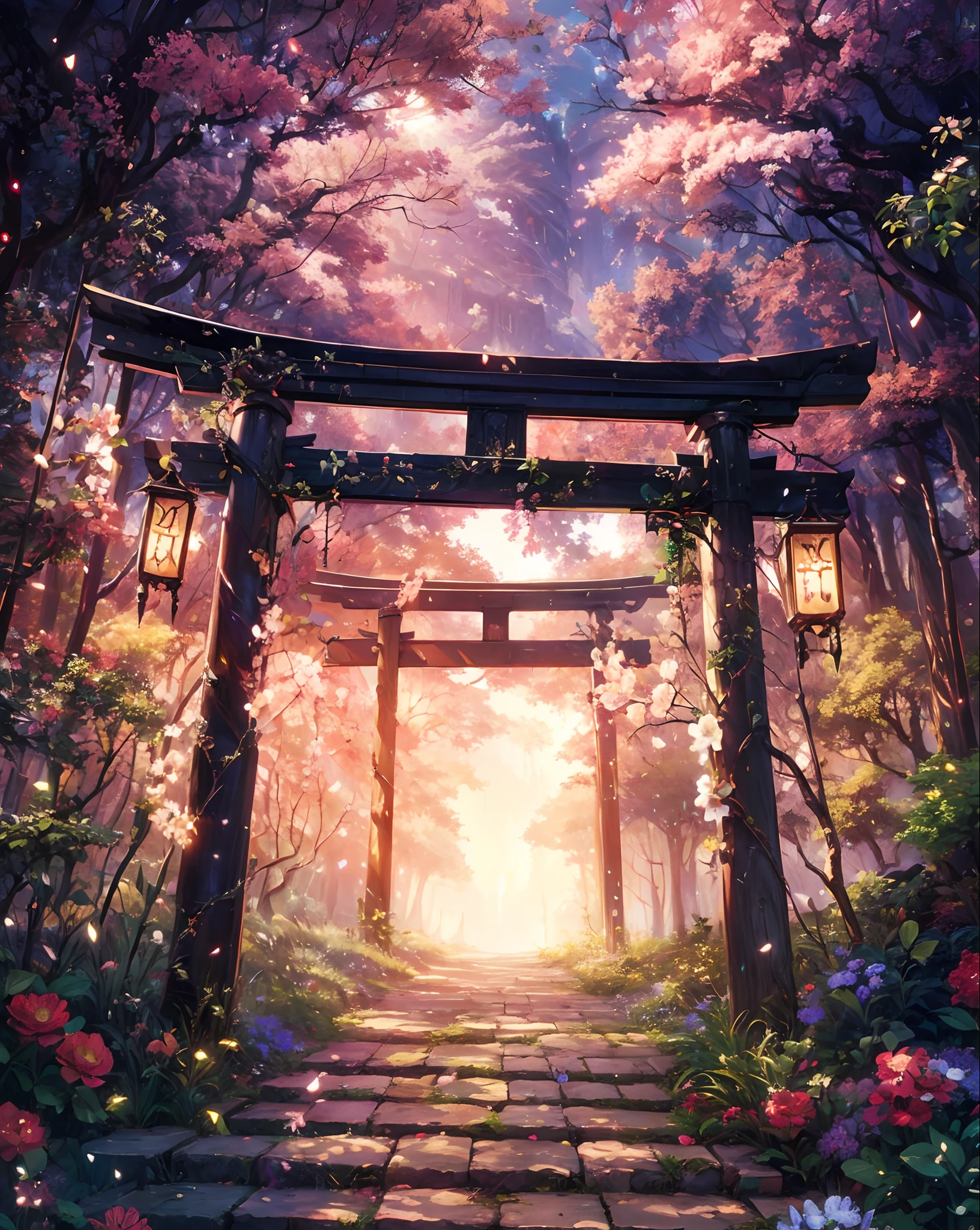 (masutepiece, of the highest quality, Best Quality. Official art, Beautiful and aesthetic:1.2). Stunning matte painting depicting a stone building in the middle of a forest, Dark fantasy setting, enchanted magical fantasy forest, witch cottage in the forest, highly detailed fantasy art, detailed fantasy digital art, digital 2d fantasy art, detailed digital 2d fantasy art, inspired by Andreas Rocha, Enchanted Enchanted Forest, Fantasy Art Style, unreal engine fantasy art, magical fantasy forest anime backgrounds fantasy paradise, sunset glow, intricate detailes, Realm of mythology, digital masterpiece, 14K resolution,