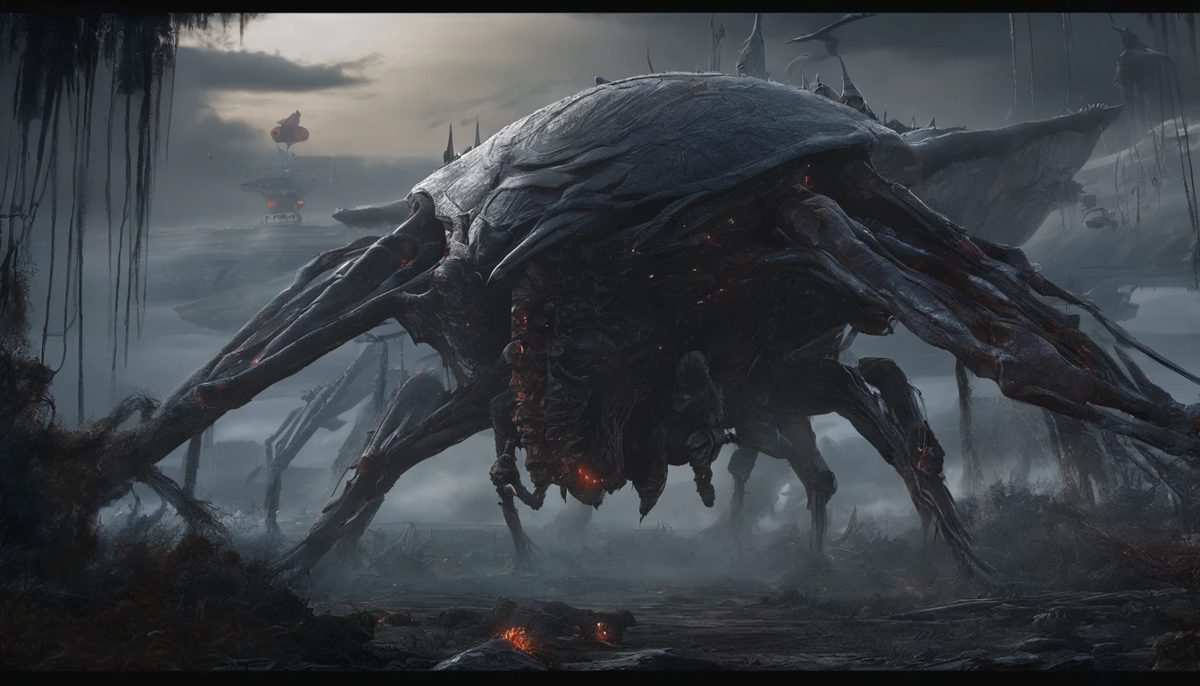 there is a giant robot that is standing in the snow, symmetrical epic fantasy art, epic fantasy sci fi illustration, cgsociety contest winner, rolands zilvinskis 3d render art, Artstation contest winner, cgsociety contest winner!!!, by Tadeusz Pruszkówski, fantasy art behance, stefan koidl inspired