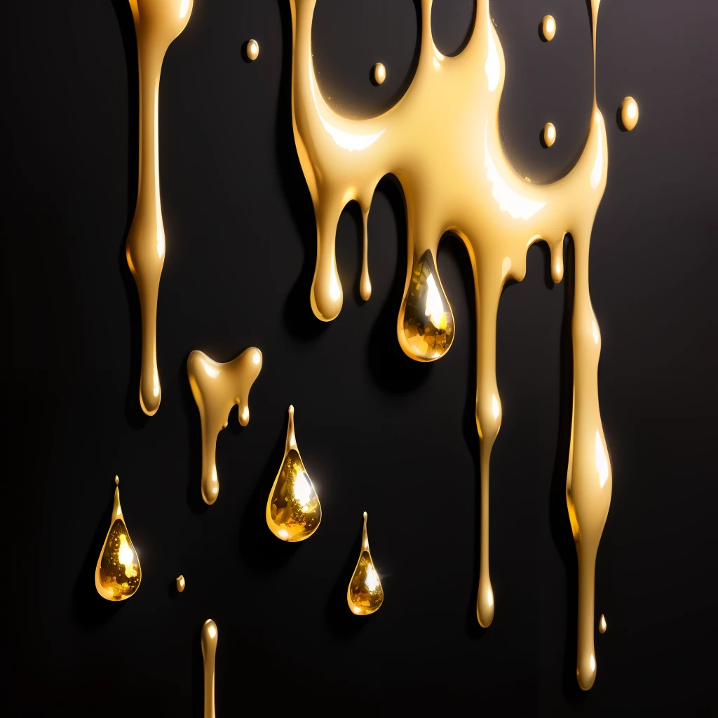 Black and gold diamonds dripping