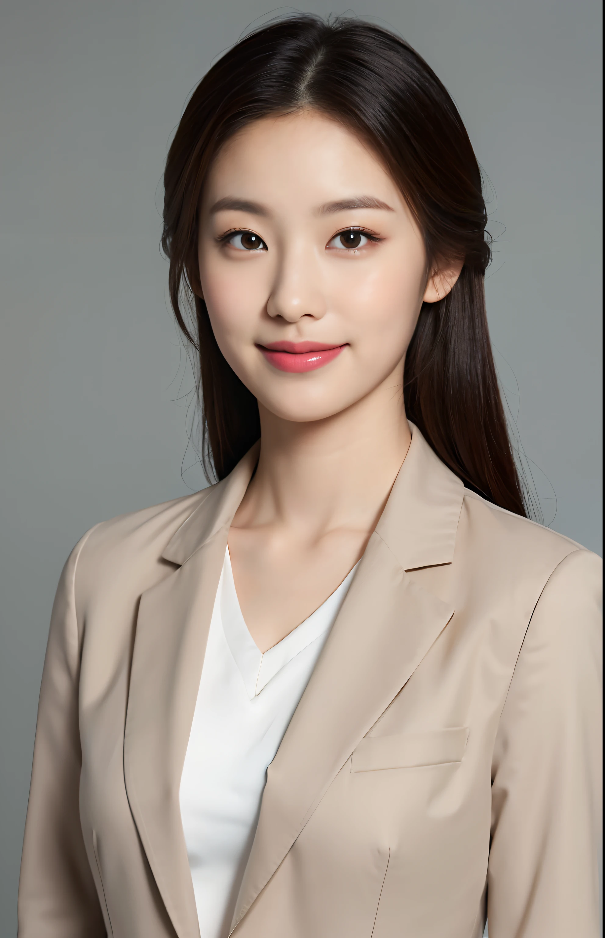A close up of a woman in a suit posing for a picture - SeaArt AI