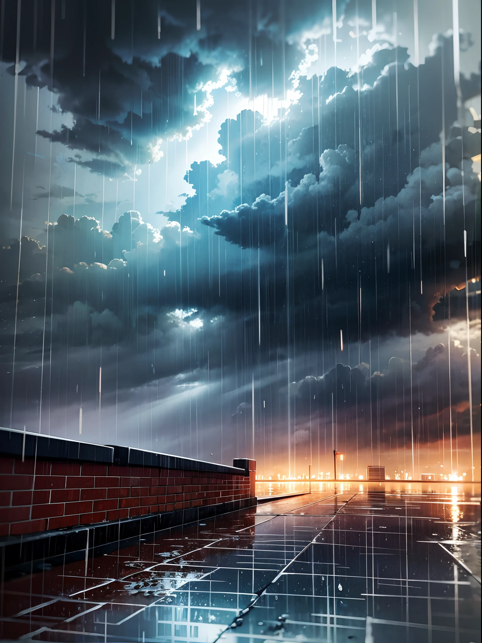 Rainstorm weather sketch