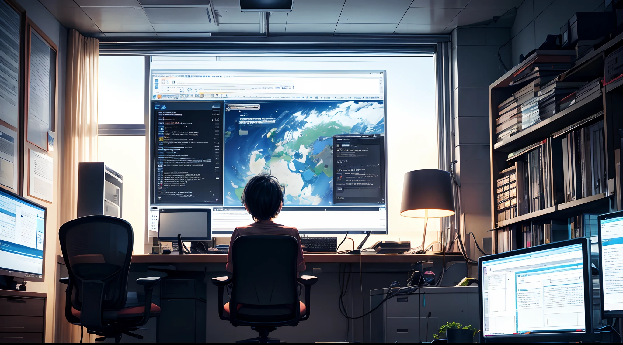 Dive into the world of programmers,Explore the bittersweet nature of their profession. This photo depicts a lone programmer sitting in front of a computer, Surrounded by lines of code and a screen full of complex algorithms. The expressions on their faces reflect a mixture of determination and frustration, Capture the essence of the programmer's journey. The environment is a fusion of technology and creativity, A modern, minimalist workspace,Decorated with posters and inspirational quotes from iconic programming languages. This mood is a combination of intense focus and occasional moments of disappointment, When programmers struggle to solve intricate problems and navigate the ever-changing technological landscape. The style of the image is a digital illustration, A blend of realism and abstraction, Created using software and techniques commonly used in digital art.
. 8K,high definition resolution