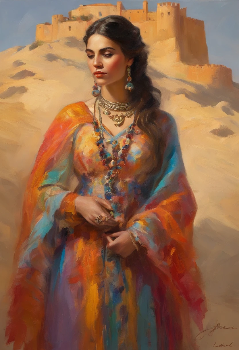 Loulan,Princess of the Western Regions,Castle in the desert,camelstoe,teens girl,adorned in majestic attire