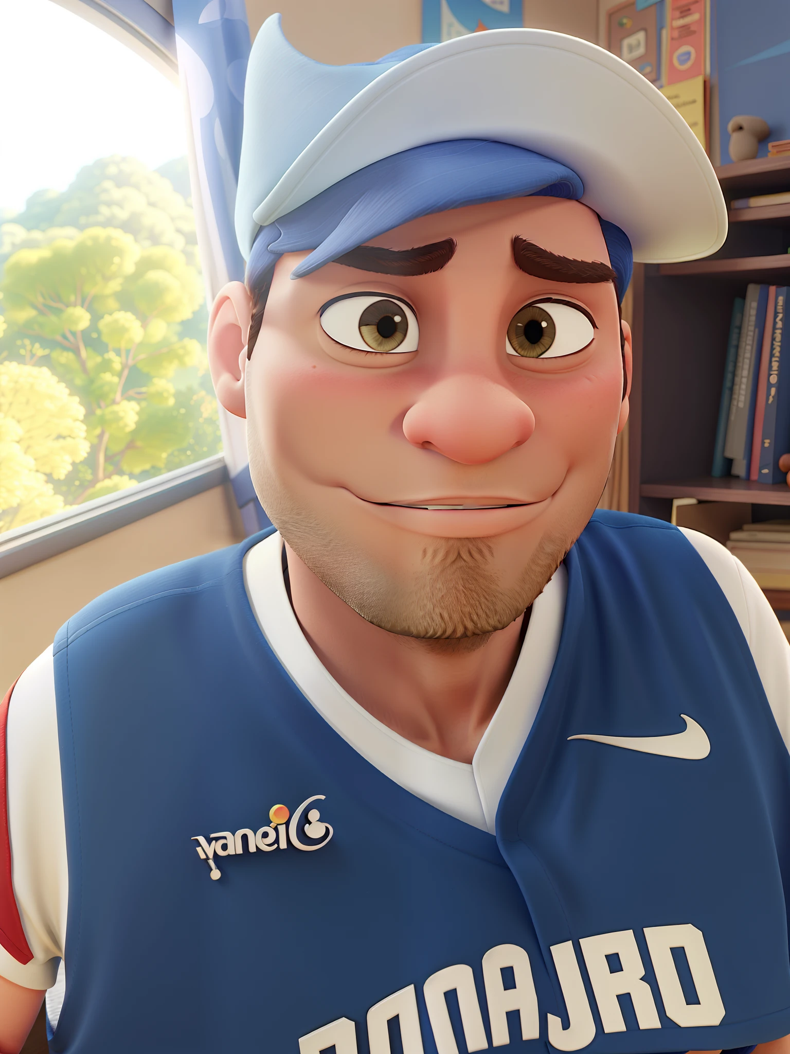 Um homem pardo estilo disney pixar, alta qualidade, melhor qualidade