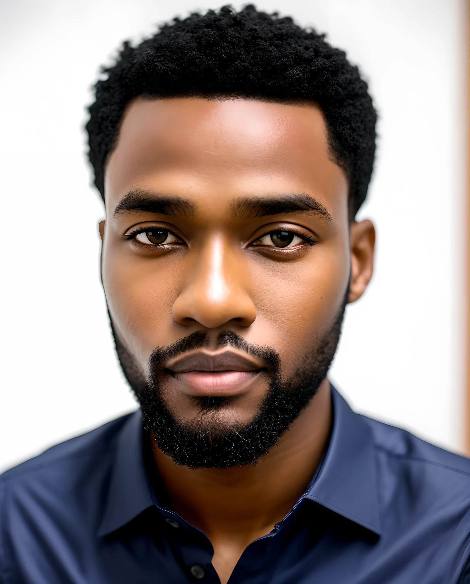 um close up de um homem com barba e camisa xadrez, Areas of Adebanji, David Uzochukwu, Godwin Akpan, Emmanuel Shiru, inspirado em Chinwe Chukwuogo-Roy, foto do passaporte, Directed by: Chinwe Chukwuogo-Roy, Mohamed Reda, imagem profissional, Jorge Pemba, foto descoberta, charmoso e bonito