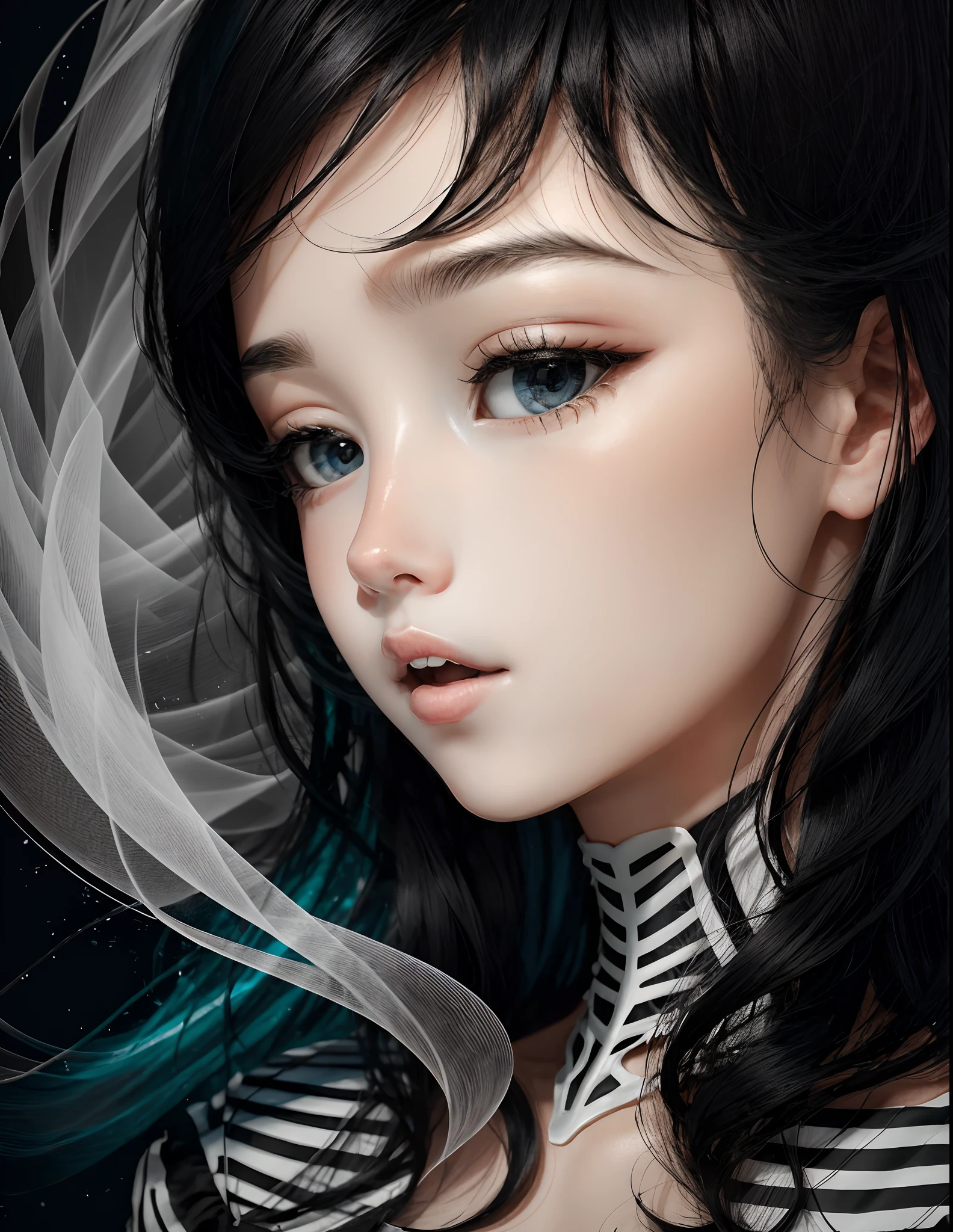, Thirty, Skeletal Wave, Black Hair