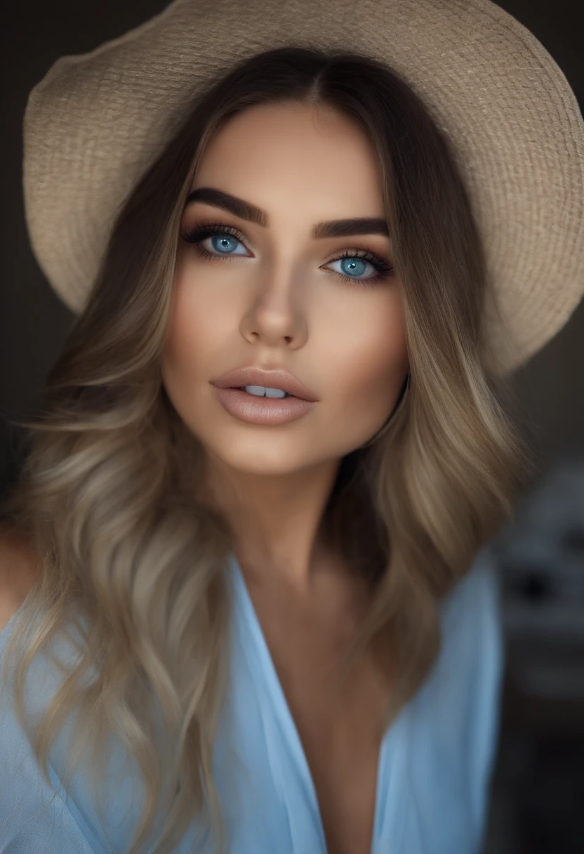 Arafed Mujer totalmente , Chica sexy con ojos azules, ultra realista, meticulosamente detallado, Retrato Sophie Mudd, cabello rubio y ojos grandes, selfie de una mujer joven, Ojos del dormitorio, Violeta Myers, sin maquillaje, Maquillaje natural, staring directly into camera, cara con artgram, maquillaje sutil, Impresionante foto de cuerpo completo arrodillado en el gim, En el dormitorio, Medium to large size bust