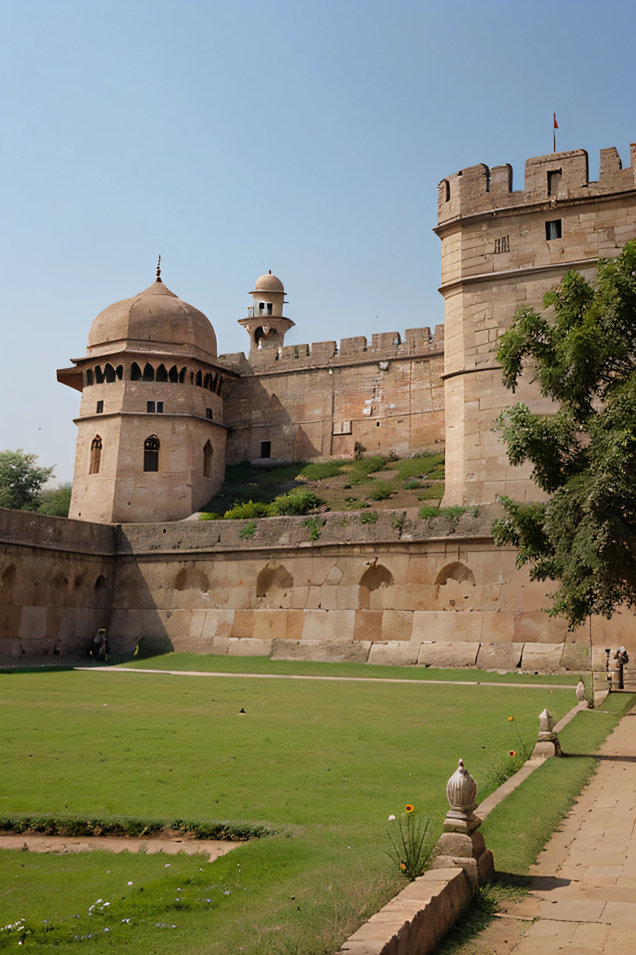 Create an image of mughal fort,must