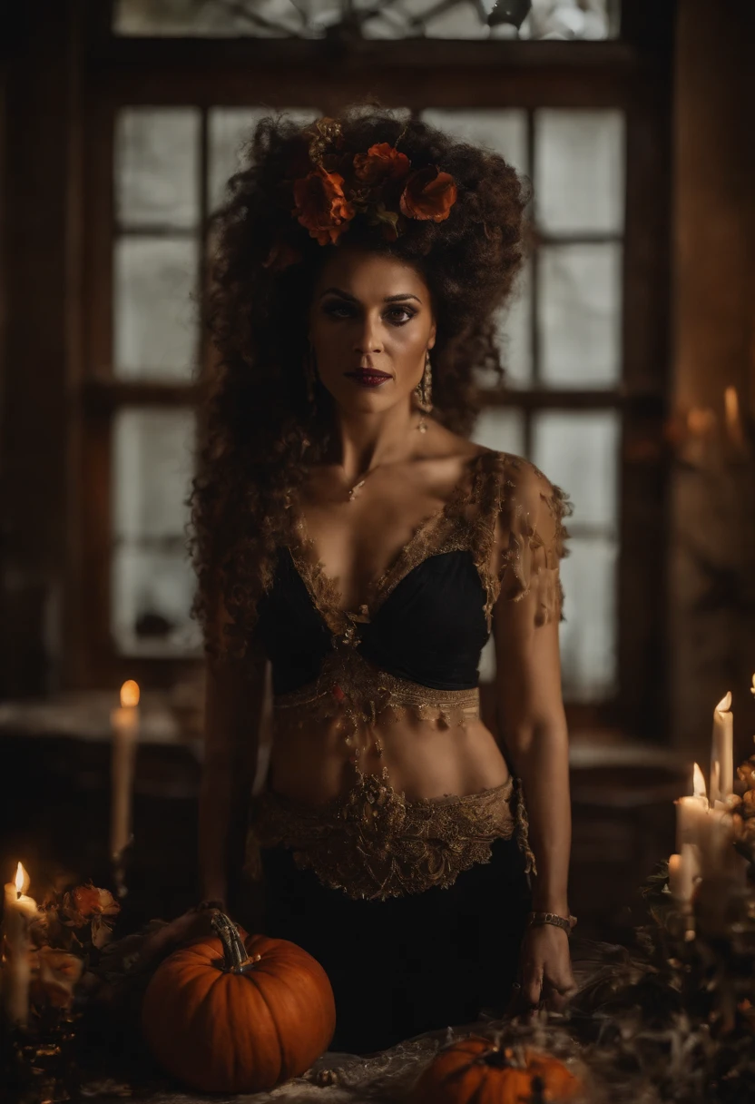 Garota gostosa maquiada estilo halloween
